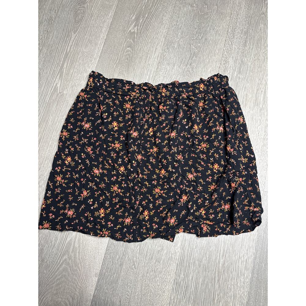 Madewell Floral Paperbag Button Up Mini Skirt XL Black Cottagecore - Picture 5 of 5